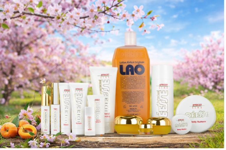 Déesse Frühling mit Aprikosenlinie